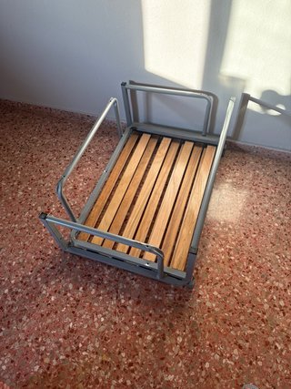 Cama plegable de tela