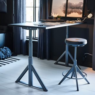 Escritorio Elevable Ikea Idasen Negro/Gris