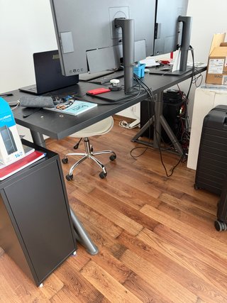 Escritorio Elevable Ikea Idasen Negro/Gris