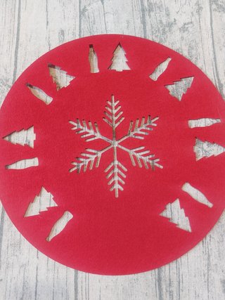 4 Tovagliette Coca Cola Natale Feltro 38cm