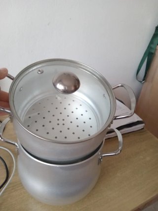Olla para cuscús de Metal y Vidrio