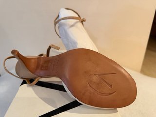 Zapatos de tacón Vincenzo beige y blanco