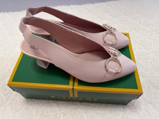 Zapatos Pitillos Slingback Beige/Rosa