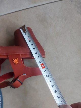 Sandalias de piel color rojo talla 41