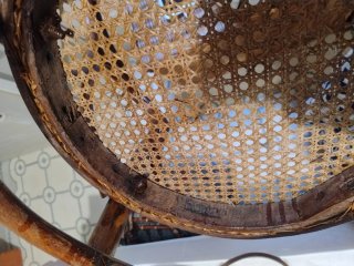 Silla THONET original de madera curvada y rejilla