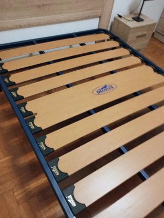 Somier a doghe in legno 1,35 x 1,80 Moviflex e 5 gambe