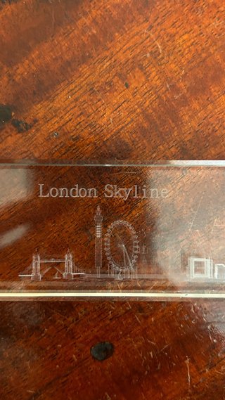 Souvenir Skyline Londra in Vetro
