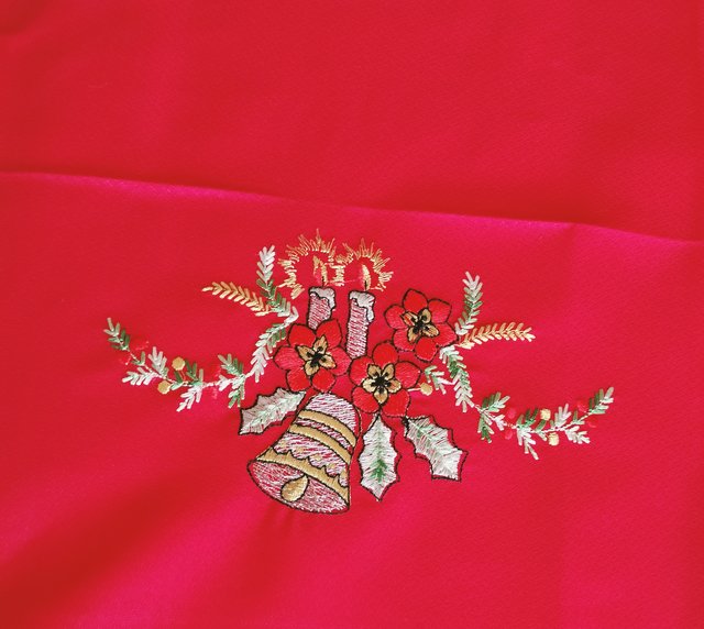 Mantel de Navidad Rojo y Dorado