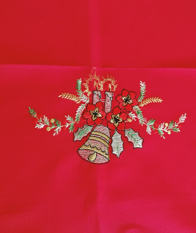 Mantel de Navidad Rojo y Dorado