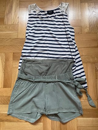 Conjunto pantalón corto y camiseta premama