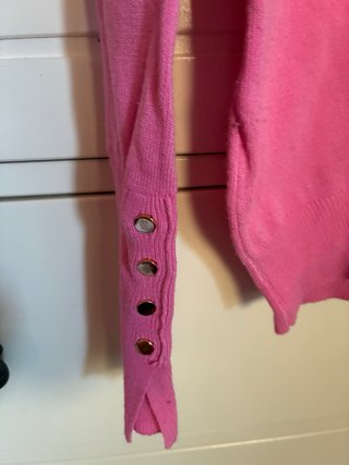 jersey rosa palo cuello pico mujer