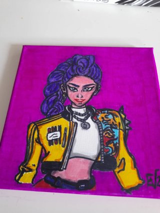 Ritratto Rumi Huntrix su tela 20x20