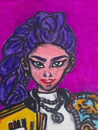 Ritratto Rumi Huntrix su tela 20x20