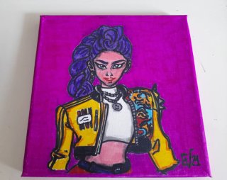 Ritratto Rumi Huntrix su tela 20x20