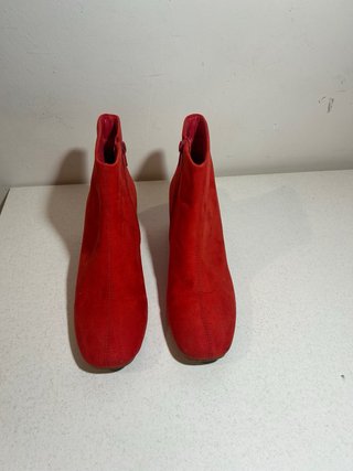 Botines rojos tacón bloque talla 39