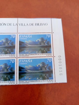 Sellos Museo Guggenheim 70 pesetas 2000