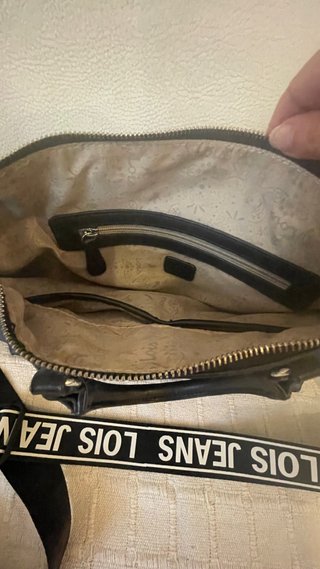 Bolso Lois azul y blanco. Usado una vez. Nuevo