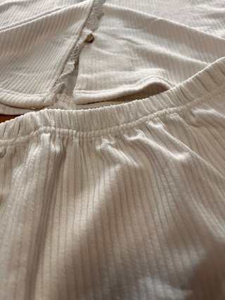 Pijama corto blanco encaje