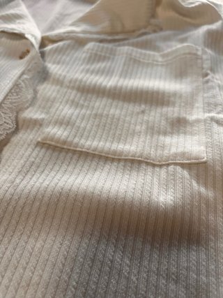 Pijama corto blanco encaje
