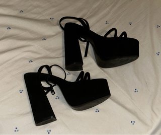 Sandalias Negras Tacón Plataforma