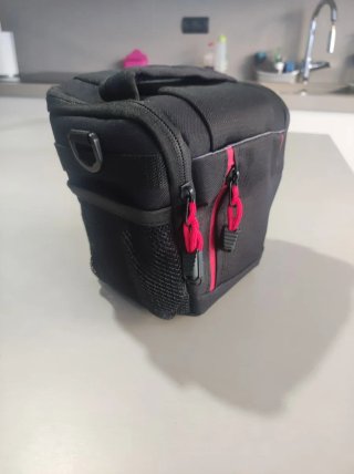 Custodia per Fotocamera Reflex Nero e Rosso