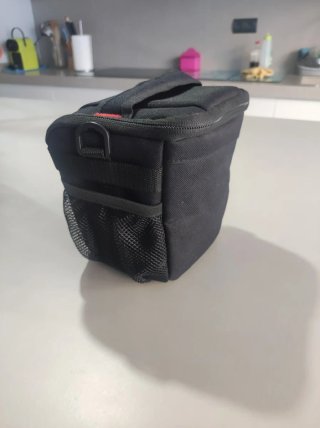 Custodia per Fotocamera Reflex Nero e Rosso