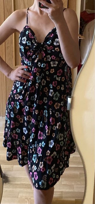 Vestido Clockhouse floral tirantes talla 44