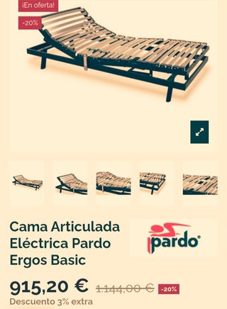 Cama Articulada Eléctrica Pardo Ergos Basic
