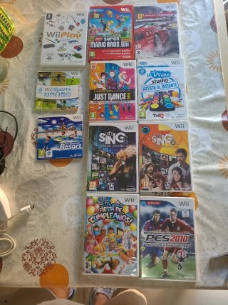 Wii, juegos, mandos, y accesorios