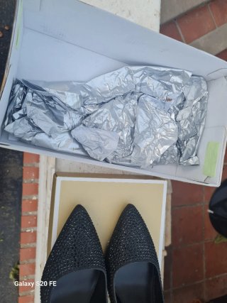Zapatos Salón Michael Kors Negros Gris Brillante
