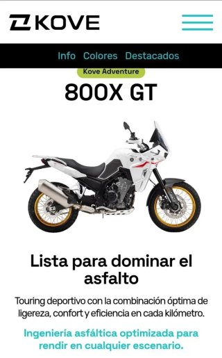 8 2026 VER DESCRIPCIÓN  OFERTA KOVE 800GT PRO X/RA