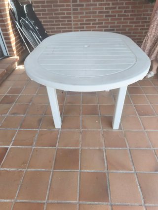 Mesa extensible PVC blanca