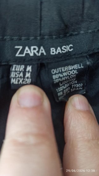 Abrigo Zara Gris Talla M