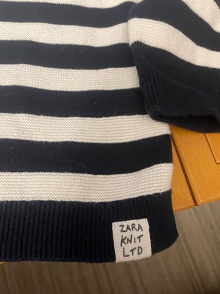 Jersey niño Zara rayas azul y blanco