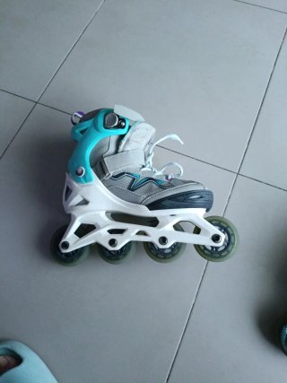Patines grises en linea niña oxelo