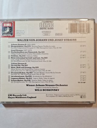 CD Famous Waltzes Johann e Josef Strauss - vol 2