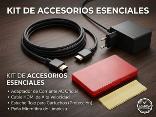 Nintendo Switch Neón + 7 Juegos + Kit Completo de