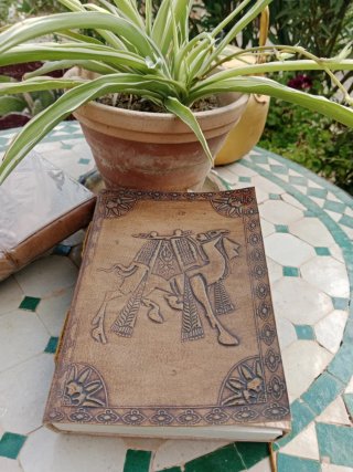 Libreta de piel hecha a mano India.