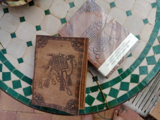 Libreta de piel hecha a mano India.