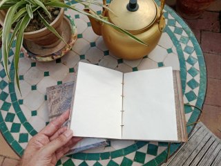 Libreta de piel hecha a mano India.