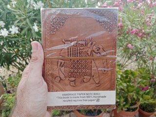 Libreta de piel hecha a mano India.
