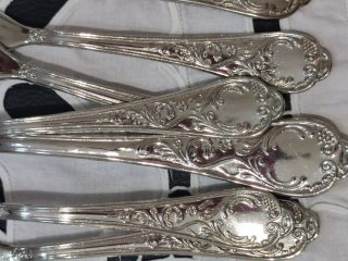 Set posate dolci vintage argentate