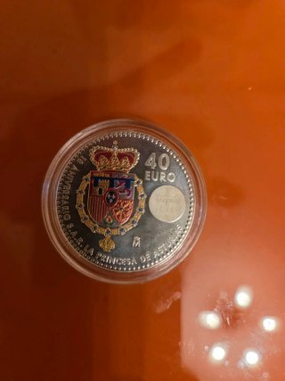 Moneda Plata 40 Euro Princesa de Asturias