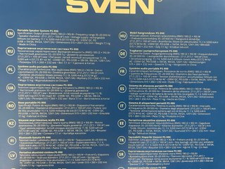 Altavoz portatil sven ps 990 180watios