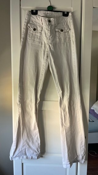 Pantalones campana beige BROWNIE
