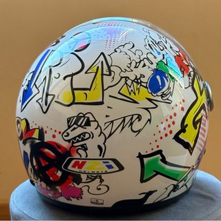 CASCO JET NZI ABIERTO DISEÑO GRAFITI MUJER TALLA S