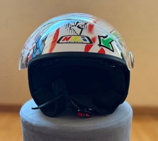 CASCO JET NZI ABIERTO DISEÑO GRAFITI MUJER TALLA S