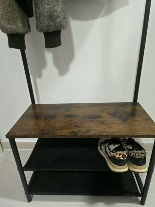 Perchero auxiliar madera y metal