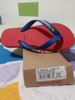 Havaianas Rojas y Azules  Talla BR 35/36 EUR 37/38