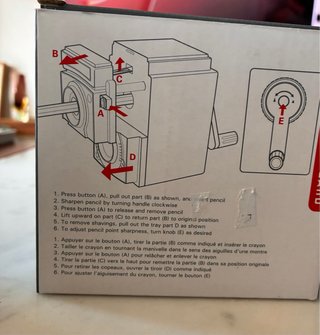 Affilatore per matite in stile fotocamera vintage